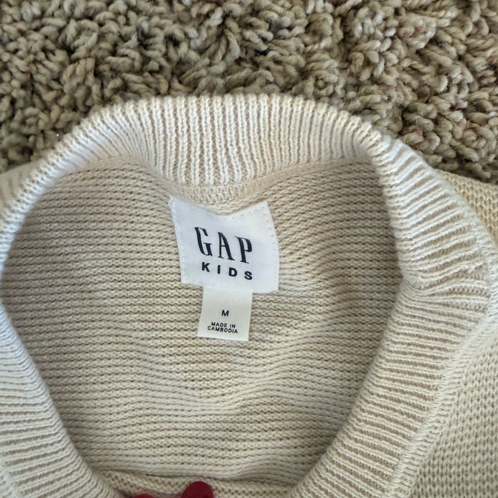 GAP Kids Off-White Crewneck Sweater - Picture 3 of 3